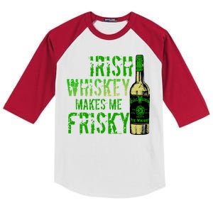 Irish Whisky Makes Me Frisky Kids Colorblock Raglan Jersey