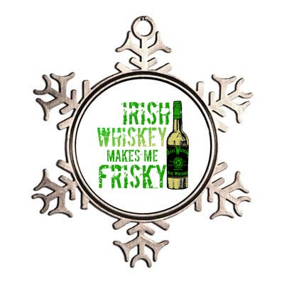 Irish Whisky Makes Me Frisky Metallic Star Ornament