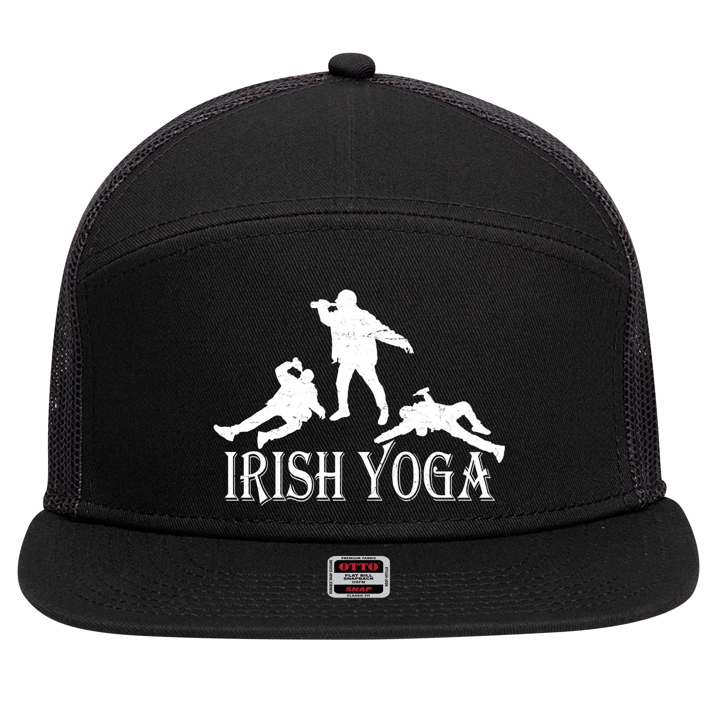 Irish Yoga 7 Panel Mesh Trucker Snapback Hat