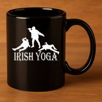 Irish Yoga 11oz C Handle Ceramic Mug
