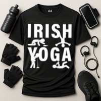 Irish Yoga Funny St. Patrick's Day Cooling Performance Crew T-Shirt