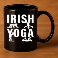 Irish Yoga Funny St. Patrick's Day 11oz C Handle Ceramic Mug