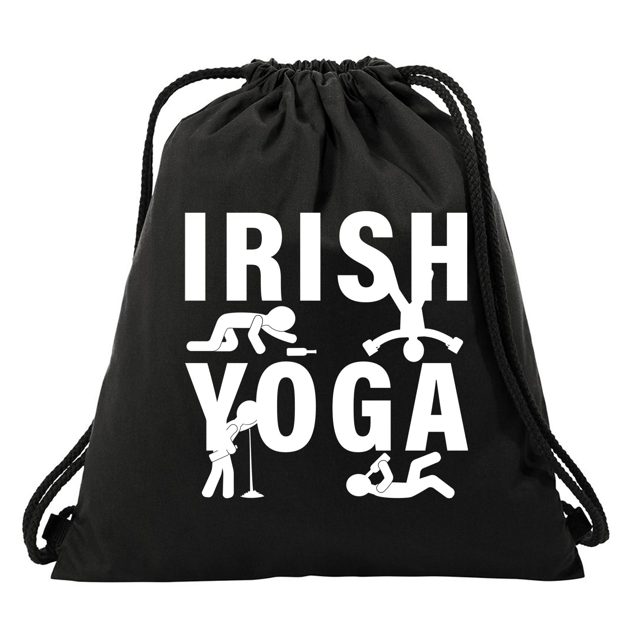 Irish Yoga Funny St. Patrick's Day Drawstring Bag