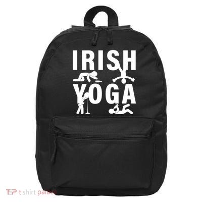 Irish Yoga Funny St. Patrick's Day 16 in Basic Backpack