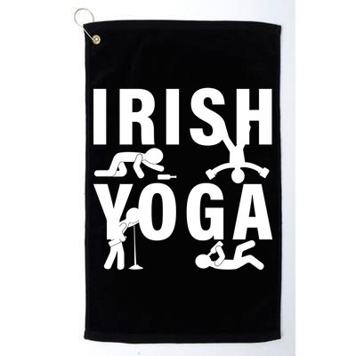 Irish Yoga Funny St. Patrick's Day Golf Towel