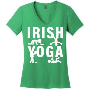 Irish Yoga Funny St. Patrick's Day Women's V-Neck T-Shirt