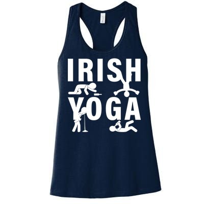 Irish Yoga Funny St. Patrick's Day Women's Racerback Tank