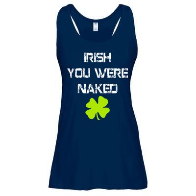 Irish You Were Naked St. Patricks Day Ladies Essential Flowy Tank