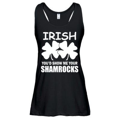 Irish You'd Show Me Your Shamrocks Ladies Essential Flowy Tank
