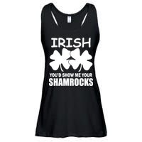 Irish You'd Show Me Your Shamrocks Ladies Essential Flowy Tank