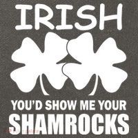 Irish You'd Show Me Your Shamrocks Cotton Canvas Backpack