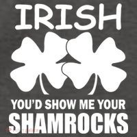 Irish You'd Show Me Your Shamrocks Vector Backpack