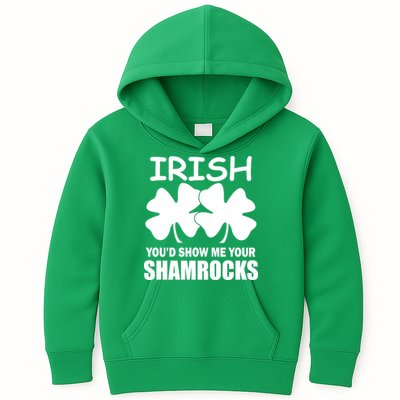 Irish You'd Show Me Your Shamrocks Kids Hoodie