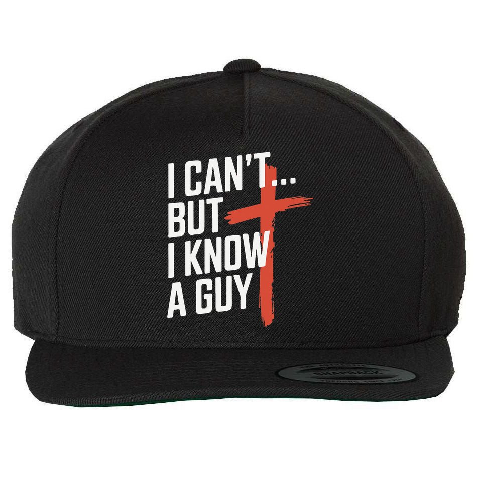 Inspirational Religious Jesus Cross Faith Christian Wool Snapback Cap