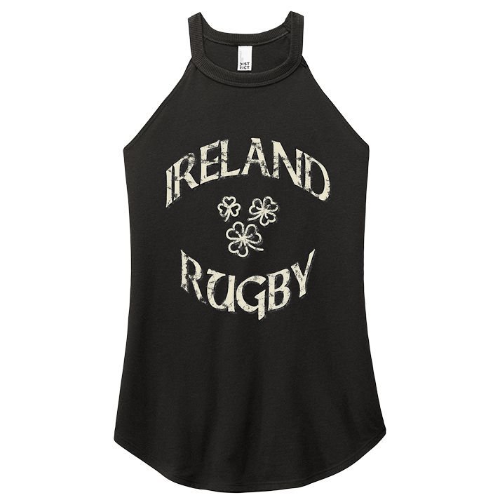Ireland Rugby Jersey Vintage Irish Rugby Shamrock Women's Perfect Tri Rocker Tank
