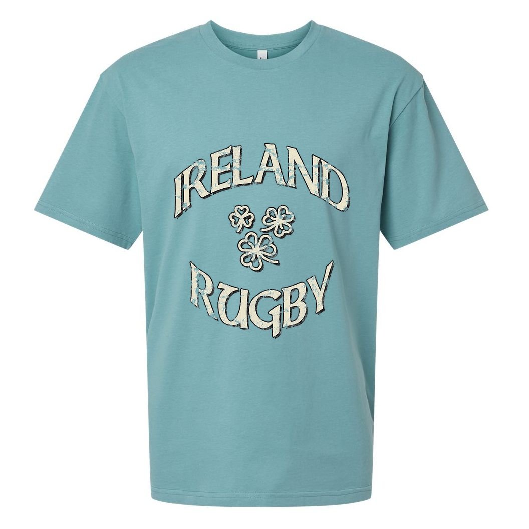 Ireland Rugby Jersey Vintage Irish Rugby Shamrock Sueded Cloud Jersey T-Shirt