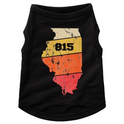 Illinois Retro Local Map Heart Area Code 815 Doggie Tank