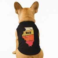 Illinois Retro Local Map Heart Area Code 815 Doggie Tank