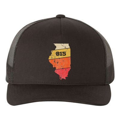 Illinois Retro Local Map Heart Area Code 815 Yupoong Adult 5-Panel Trucker Hat