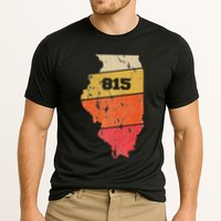 Illinois Retro Local Map Heart Area Code 815 Performance Shirt