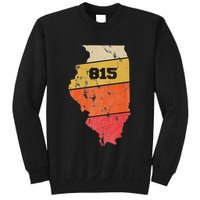 Illinois Retro Local Map Heart Area Code 815 Sweatshirt