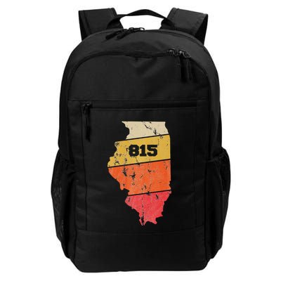 Illinois Retro Local Map Heart Area Code 815 Backpack