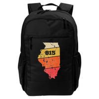 Illinois Retro Local Map Heart Area Code 815 Backpack