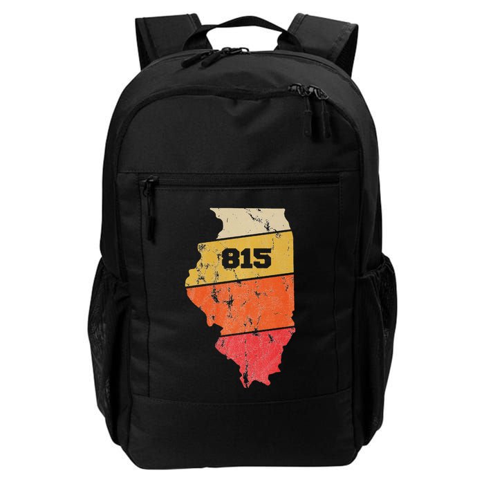 Illinois Retro Local Map Heart Area Code 815 Backpack