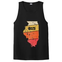 Illinois Retro Local Map Heart Area Code 815 PosiCharge Competitor Tank