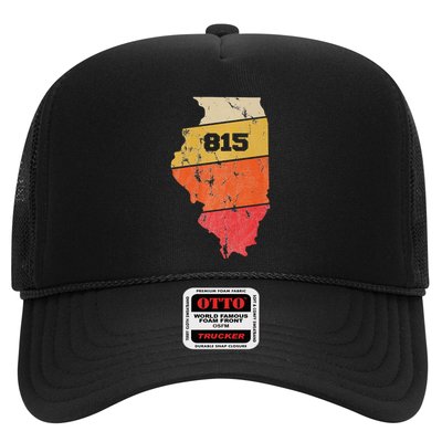 Illinois Retro Local Map Heart Area Code 815 Trucker Hat