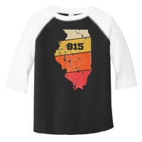 Illinois Retro Local Map Heart Area Code 815 Toddler Fine Jersey T-Shirt