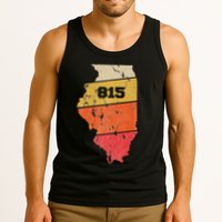 Illinois Retro Local Map Heart Area Code 815 Tank Top