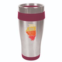 Illinois Retro Local Map Heart Area Code 815 16oz Travel Tumbler