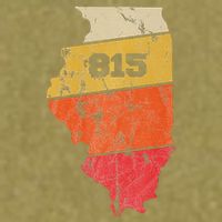Illinois Retro Local Map Heart Area Code 815 Garment-Dyed Women's Muscle Tee