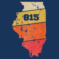 Illinois Retro Local Map Heart Area Code 815 Infant Baby Jersey Bodysuit
