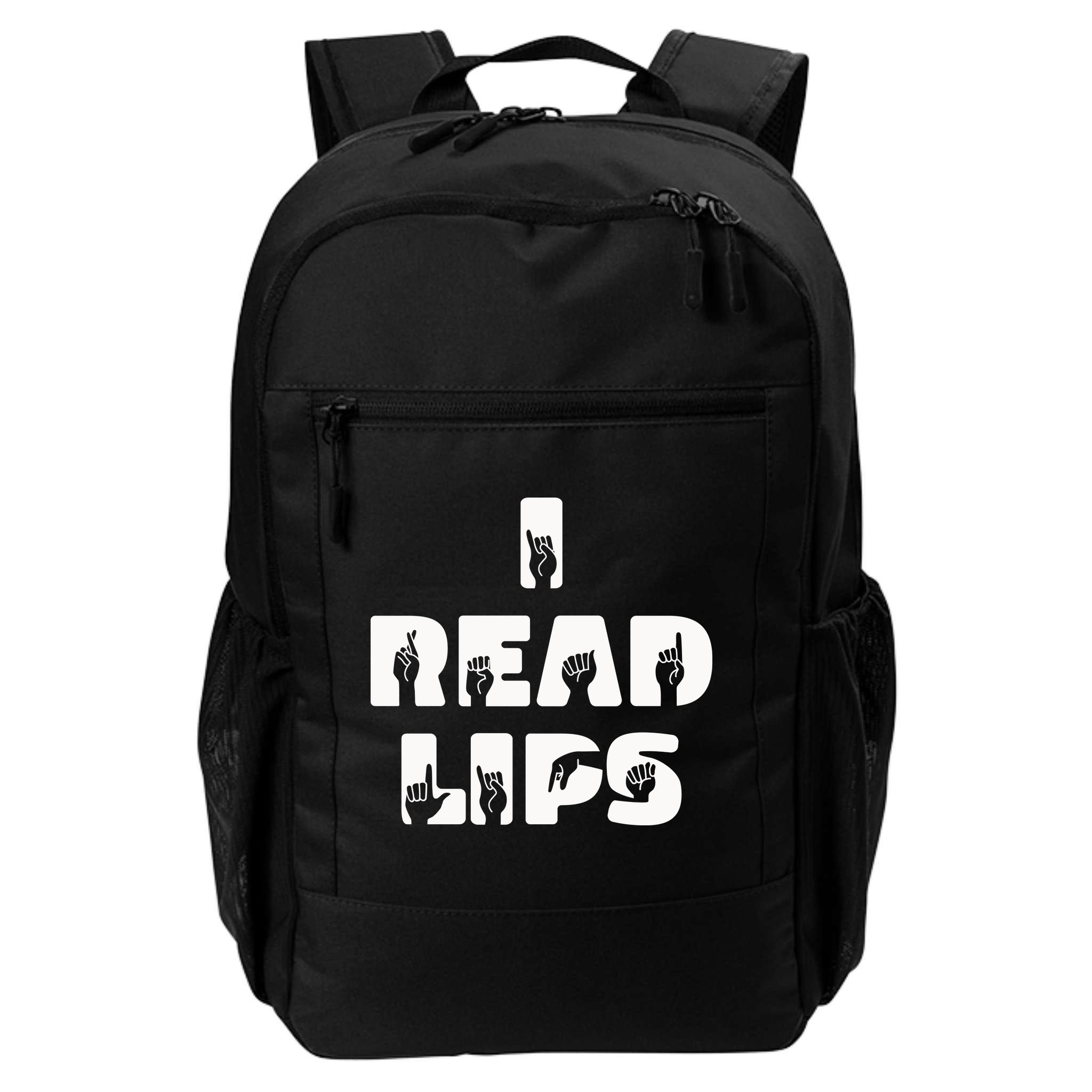 I Read Lips Sign Language Awareness Backpack