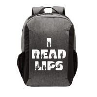 I Read Lips Sign Language Awareness Vector Backpack