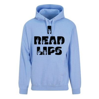 I Read Lips Sign Language Awareness Unisex Surf Hoodie