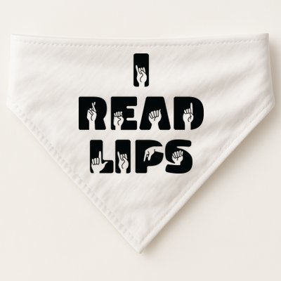 I Read Lips Sign Language Awareness USA-Made Doggie Bandana