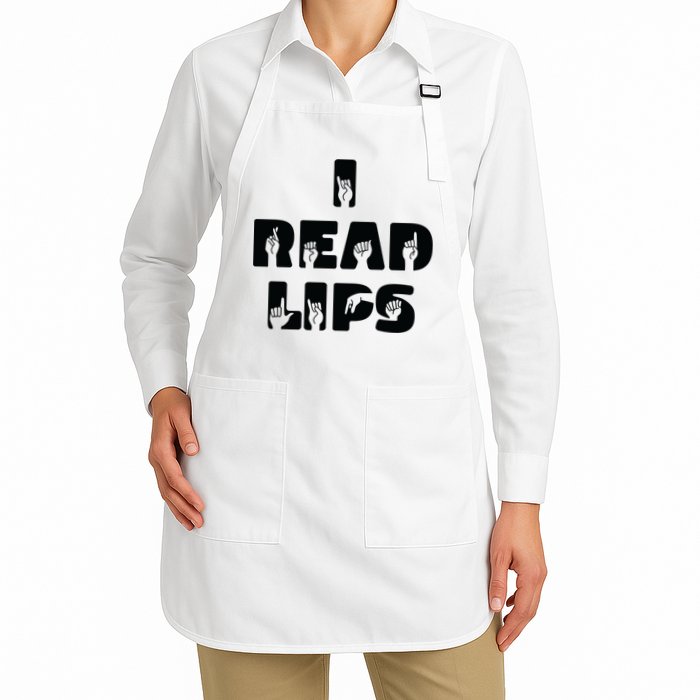 I Read Lips Sign Language Awareness Apron