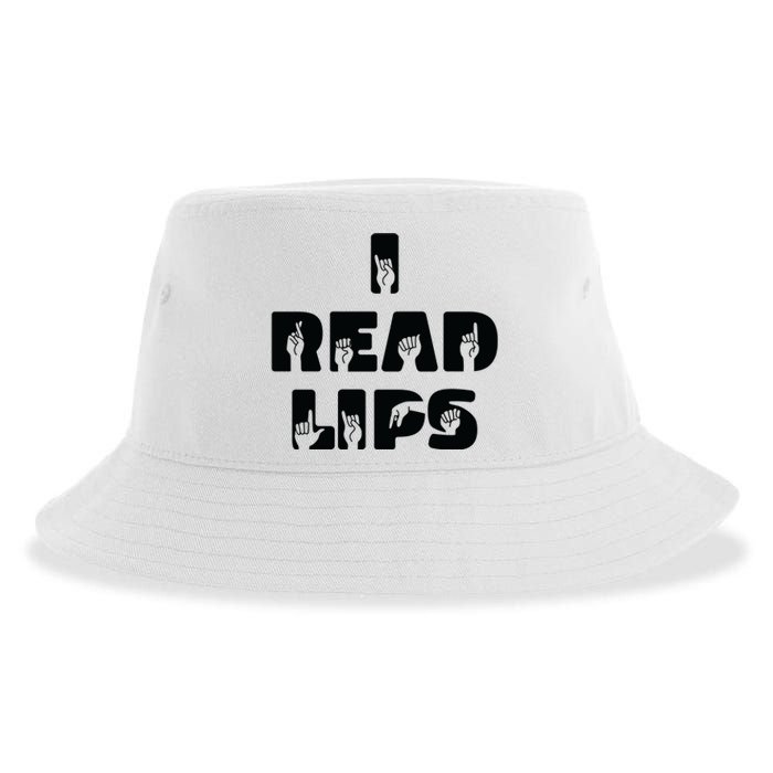 I Read Lips Sign Language Awareness Sustainable Bucket Hat