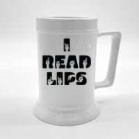 I Read Lips Sign Language Awareness Beer Stein