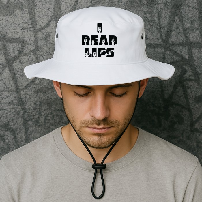 I Read Lips Sign Language Awareness Bucket Hat
