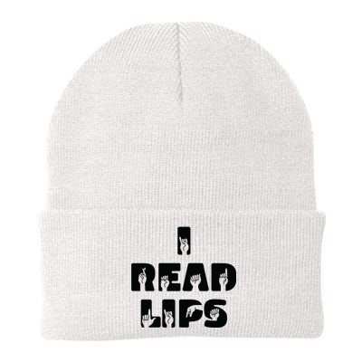 I Read Lips Sign Language Awareness Knit Cap Winter Beanie