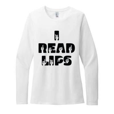 I Read Lips Sign Language Awareness Womens CVC Long Sleeve Shirt