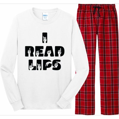 I Read Lips Sign Language Awareness Long Sleeve Pajama Set