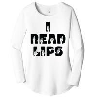 I Read Lips Sign Language Awareness Women's Perfect Tri Tunic Long Sleeve Shirt