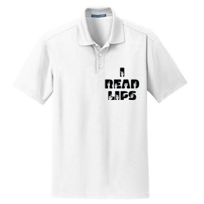 I Read Lips Sign Language Awareness Dry Zone Grid Polo