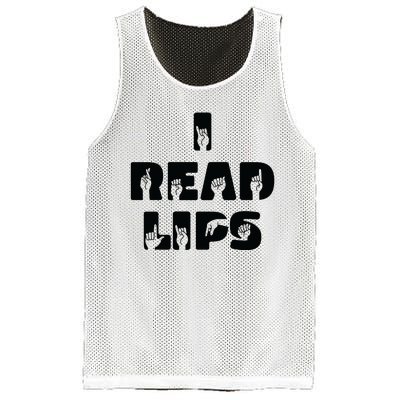 I Read Lips Sign Language Awareness Mesh Reversible Basketball Jersey Tank