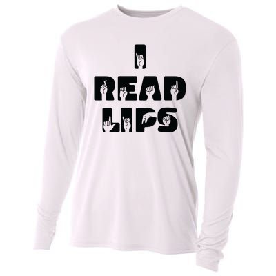 I Read Lips Sign Language Awareness Cooling Performance Long Sleeve Crew